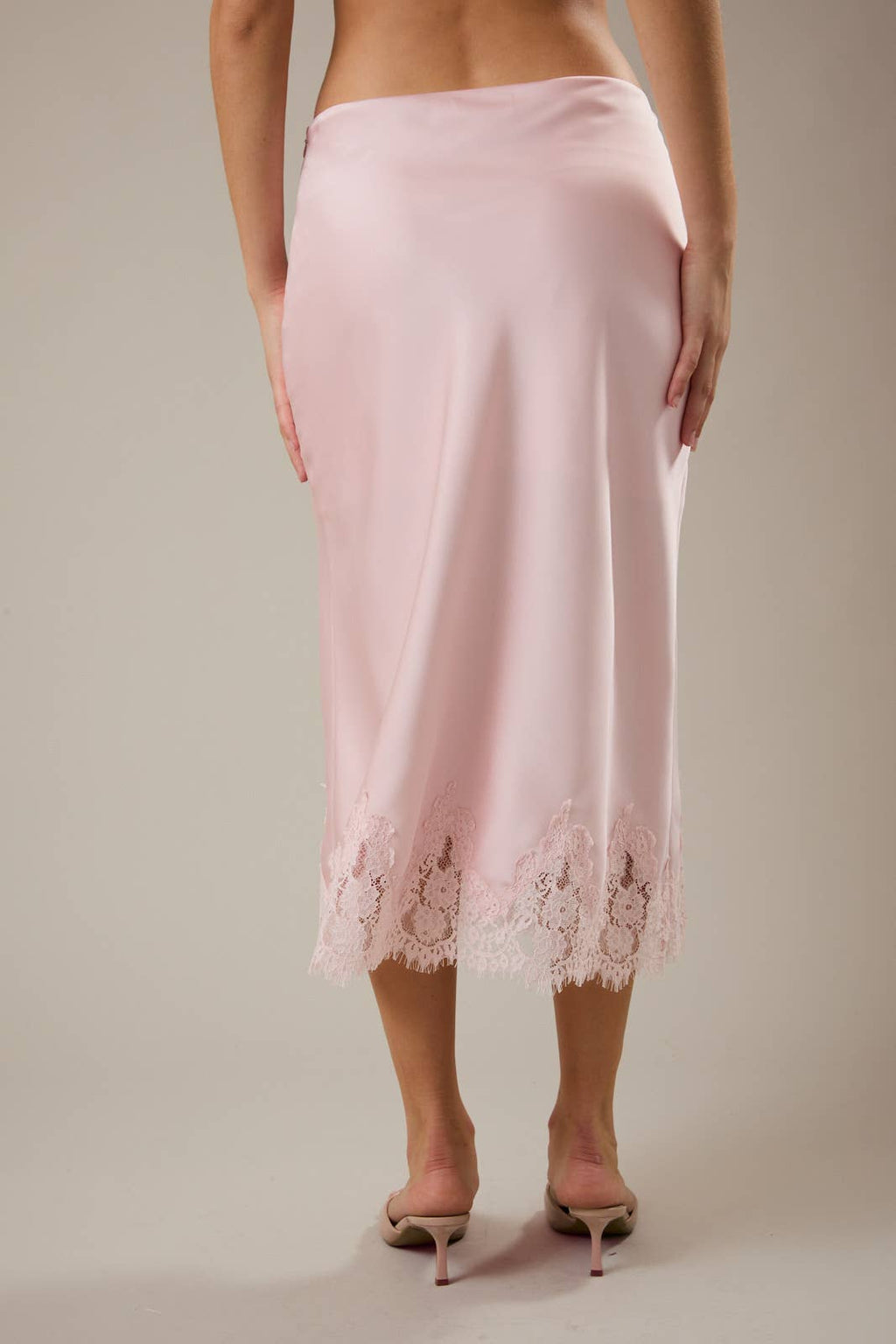 Pink Satin Skirt