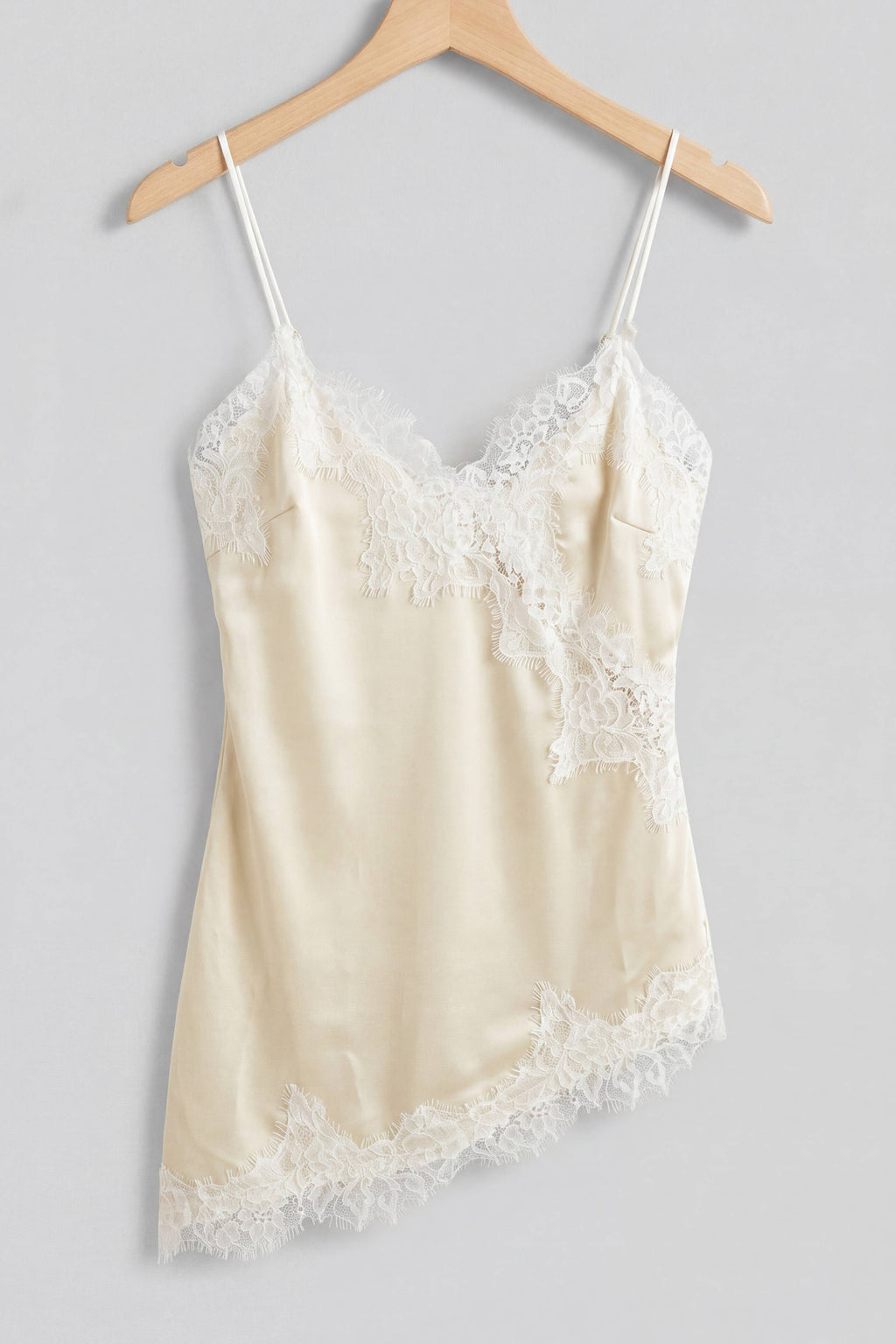 Satin Lace Asymmetric Camisole