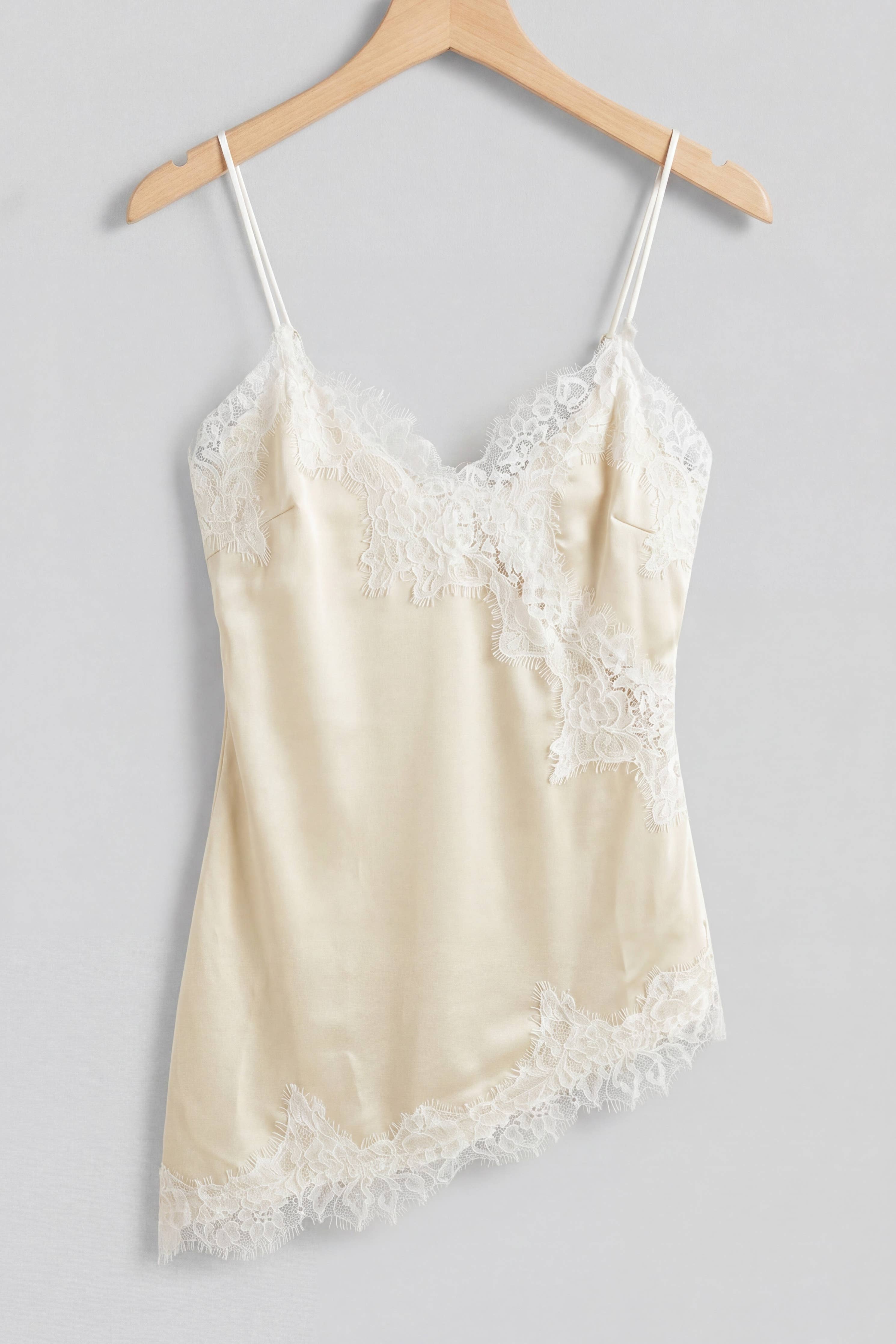 Satin Lace Asymmetric Camisole