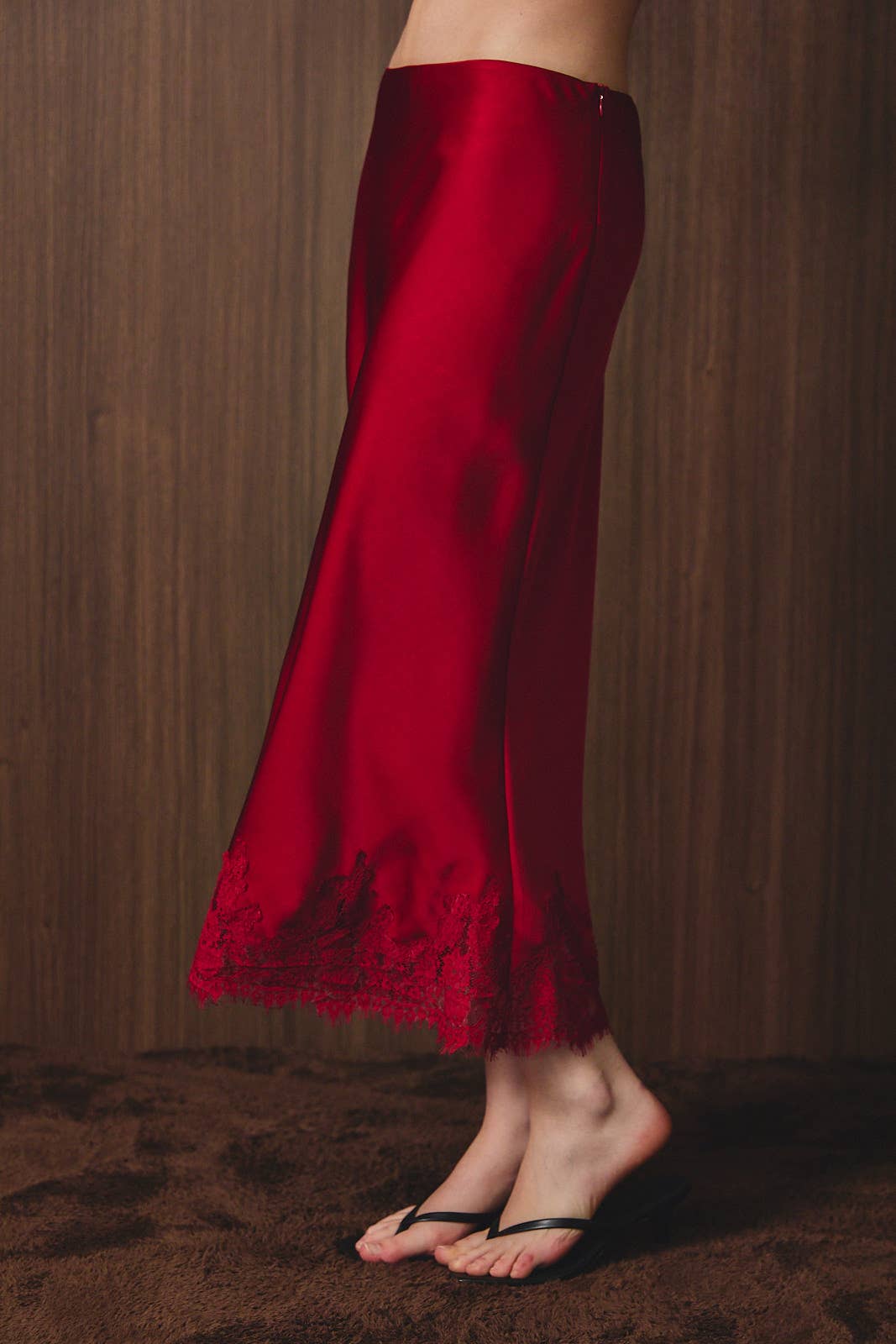 Pink Satin Skirt