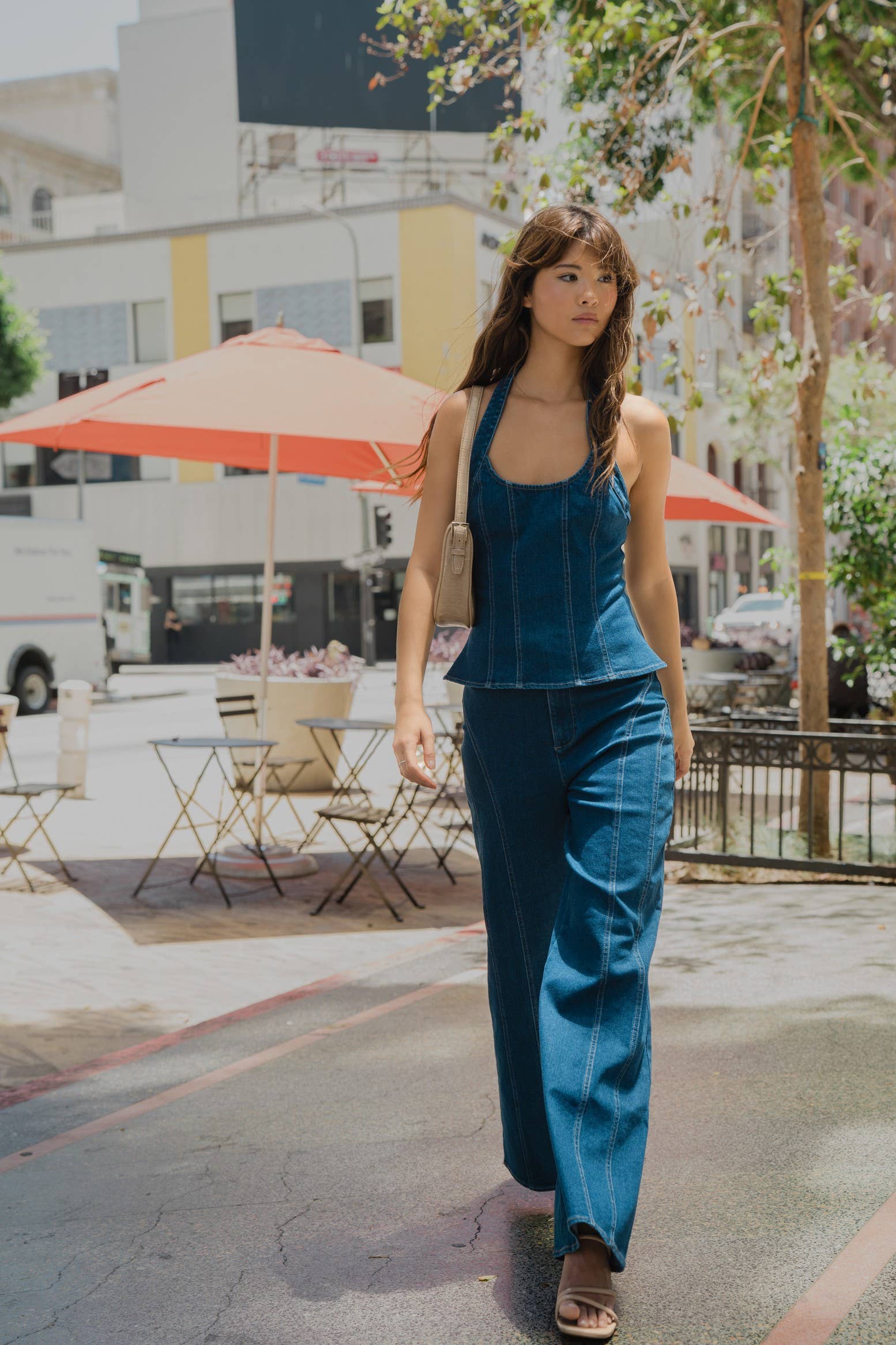 Halter Denim Top