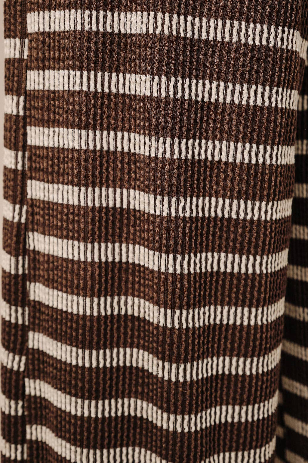 HIGH WAIST ELASTIC BAND DRAWSTRING STRIPE PANTS
