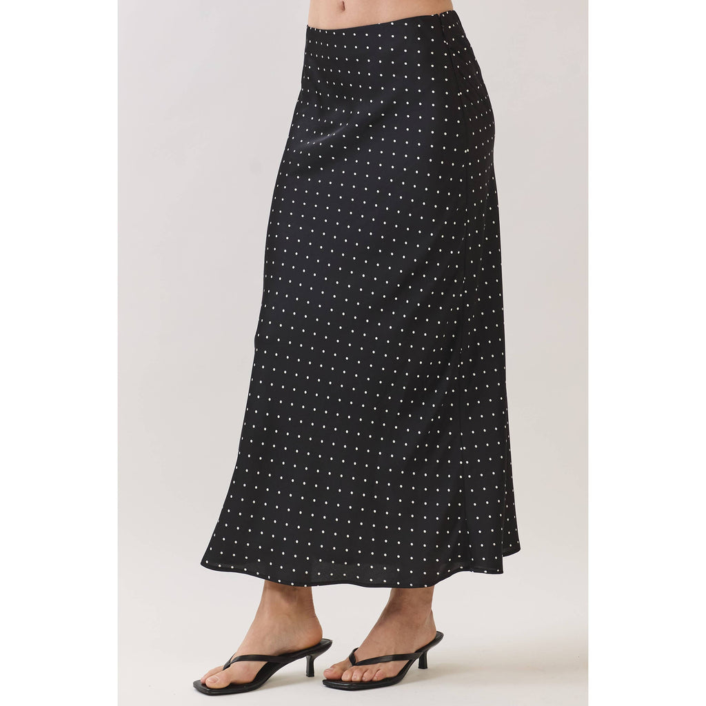 Mini Polka Dot Satin Skirt