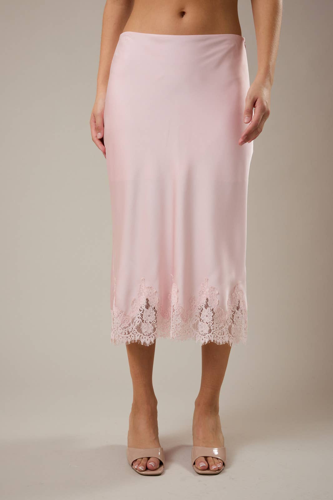 Pink Satin Skirt