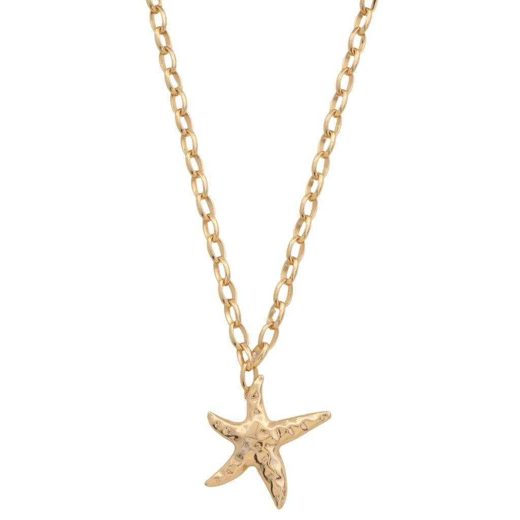 METAL STARFISH PENDANT NECKLACE, NC 2691