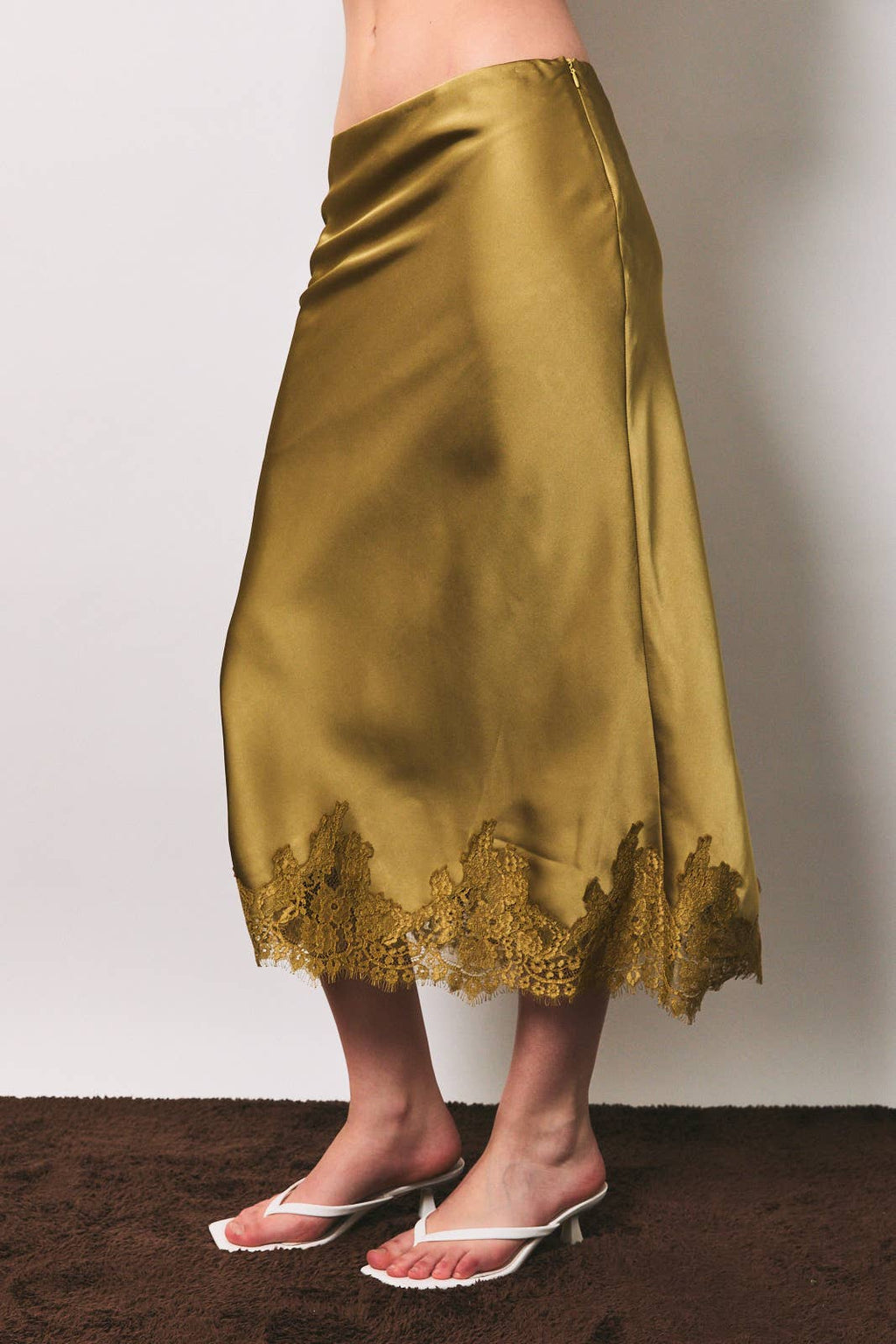 Pink Satin Skirt