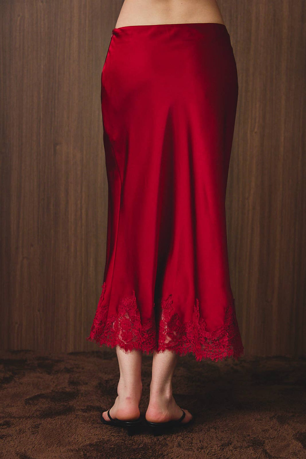 Pink Satin Skirt