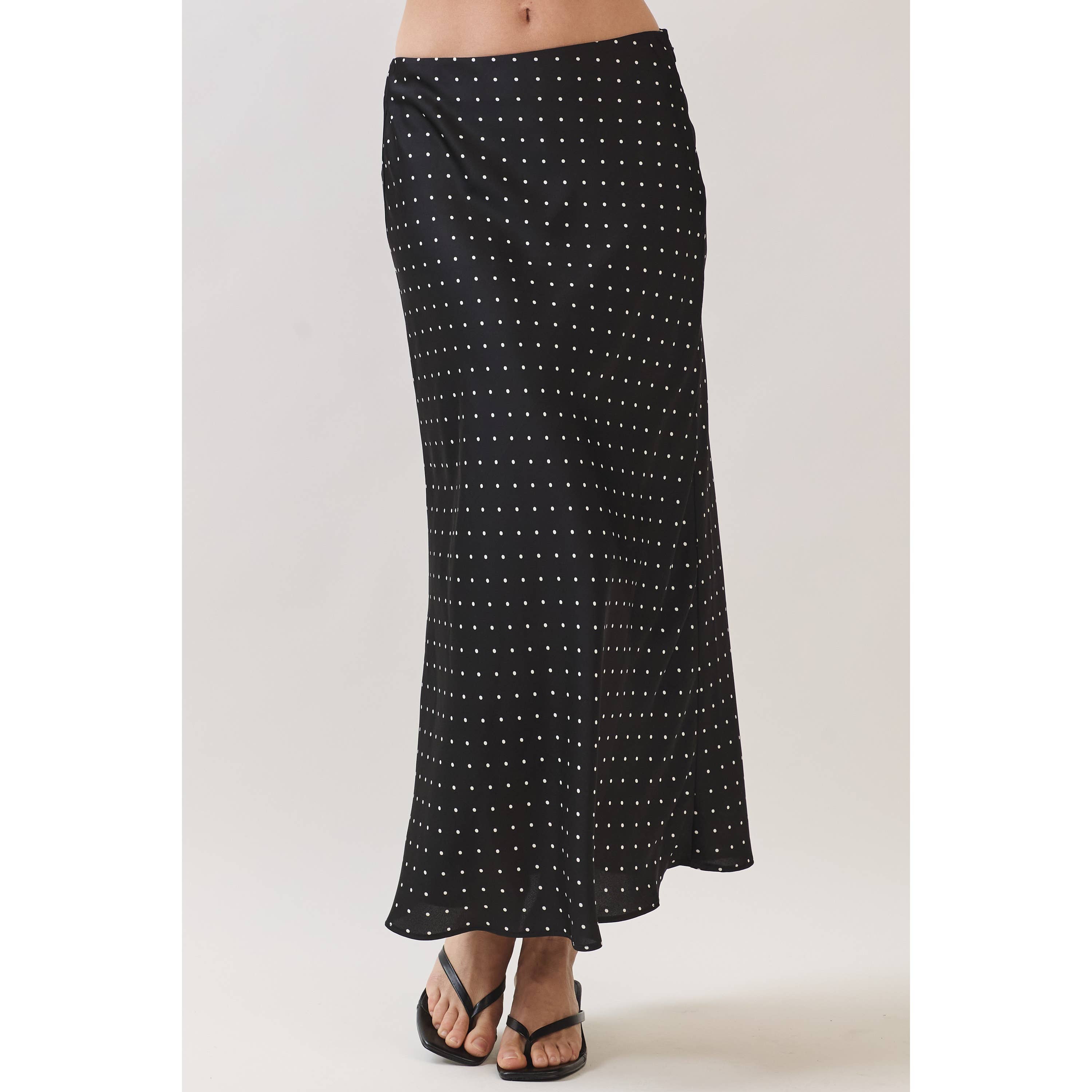 Mini Polka Dot Satin Skirt