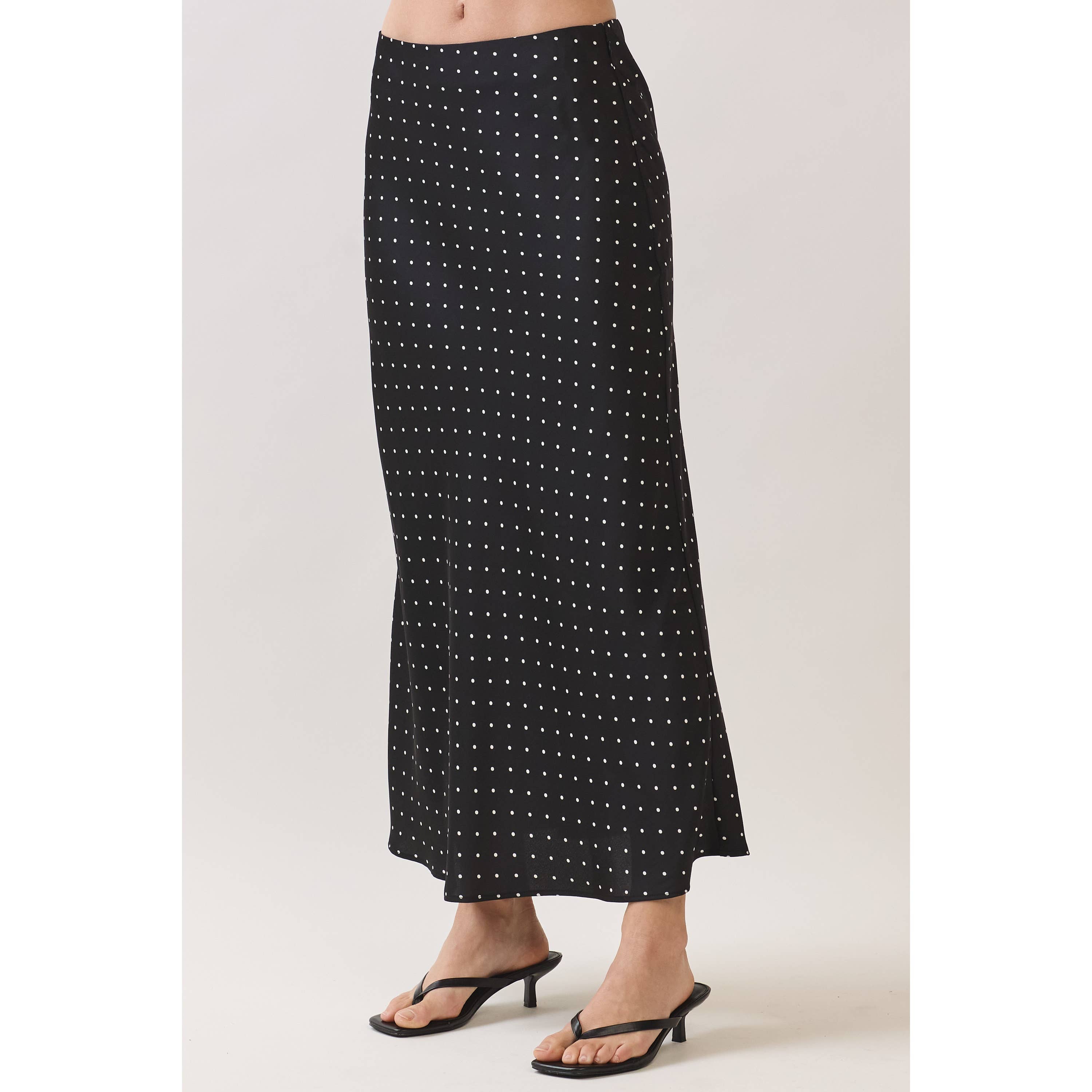 Mini Polka Dot Satin Skirt