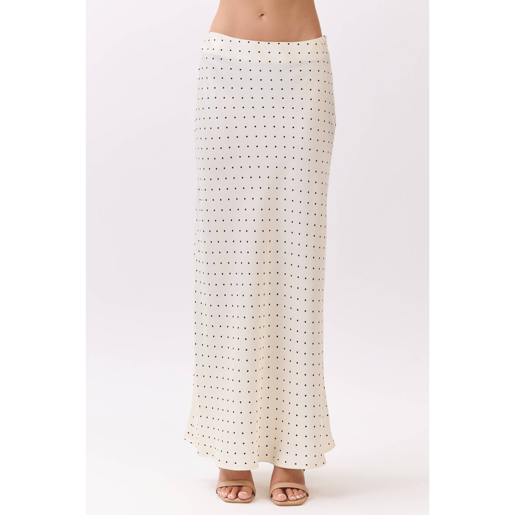 Mini Polka Dot Satin Skirt