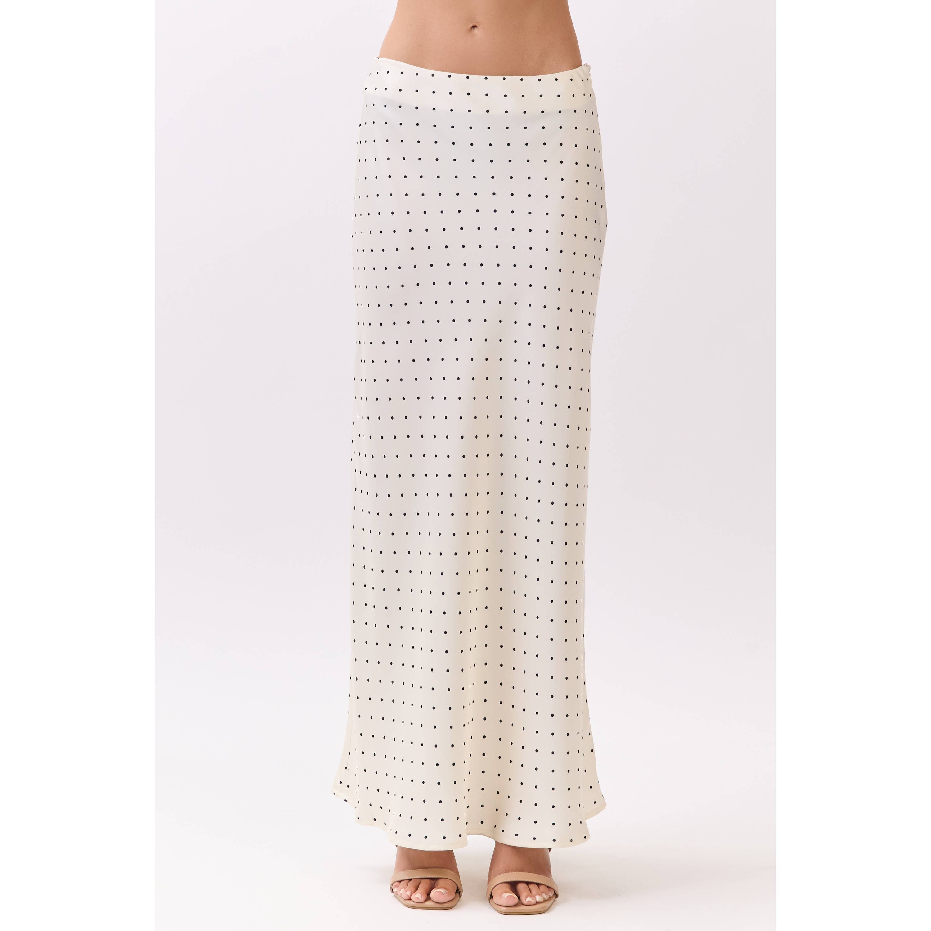 Mini Polka Dot Satin Skirt