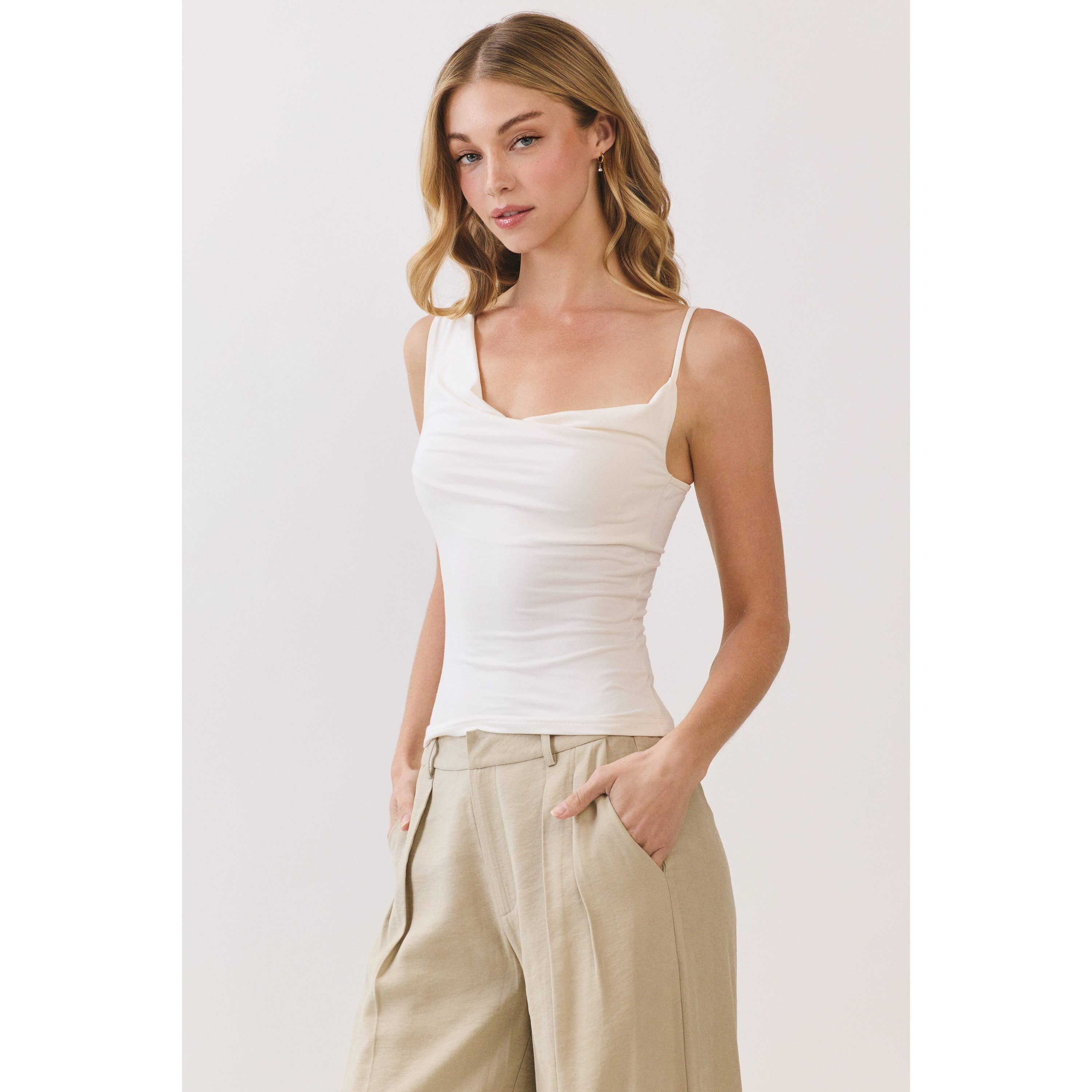 Asymmetrical Drape Knit Top
