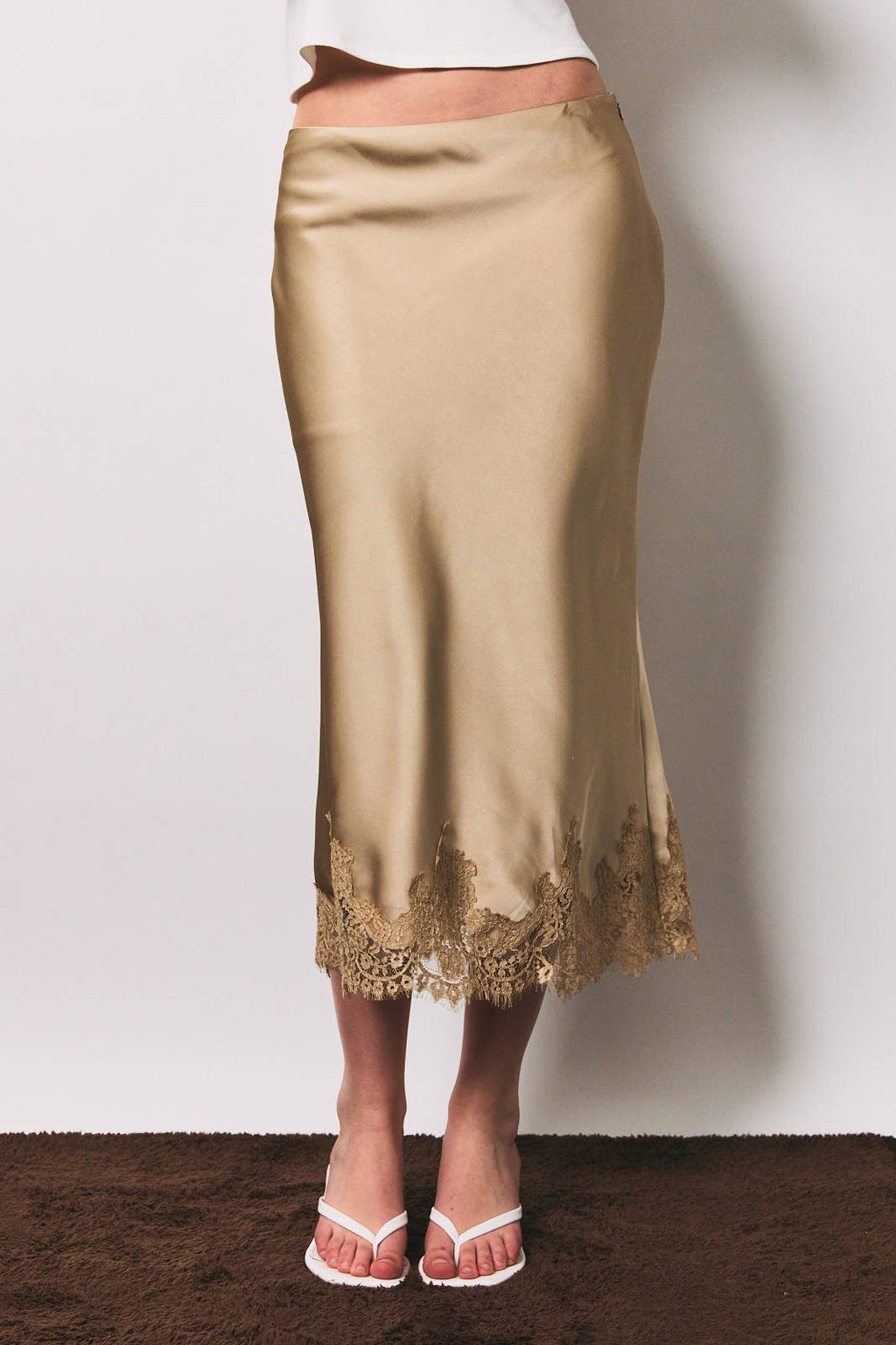 Pink Satin Skirt