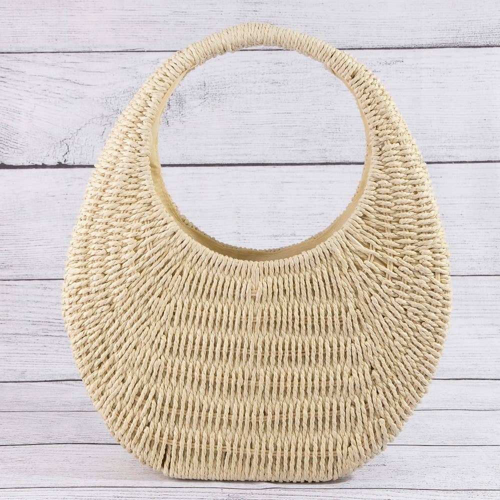 Basket Weave Round Handbag