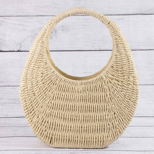 Basket Weave Round Handbag