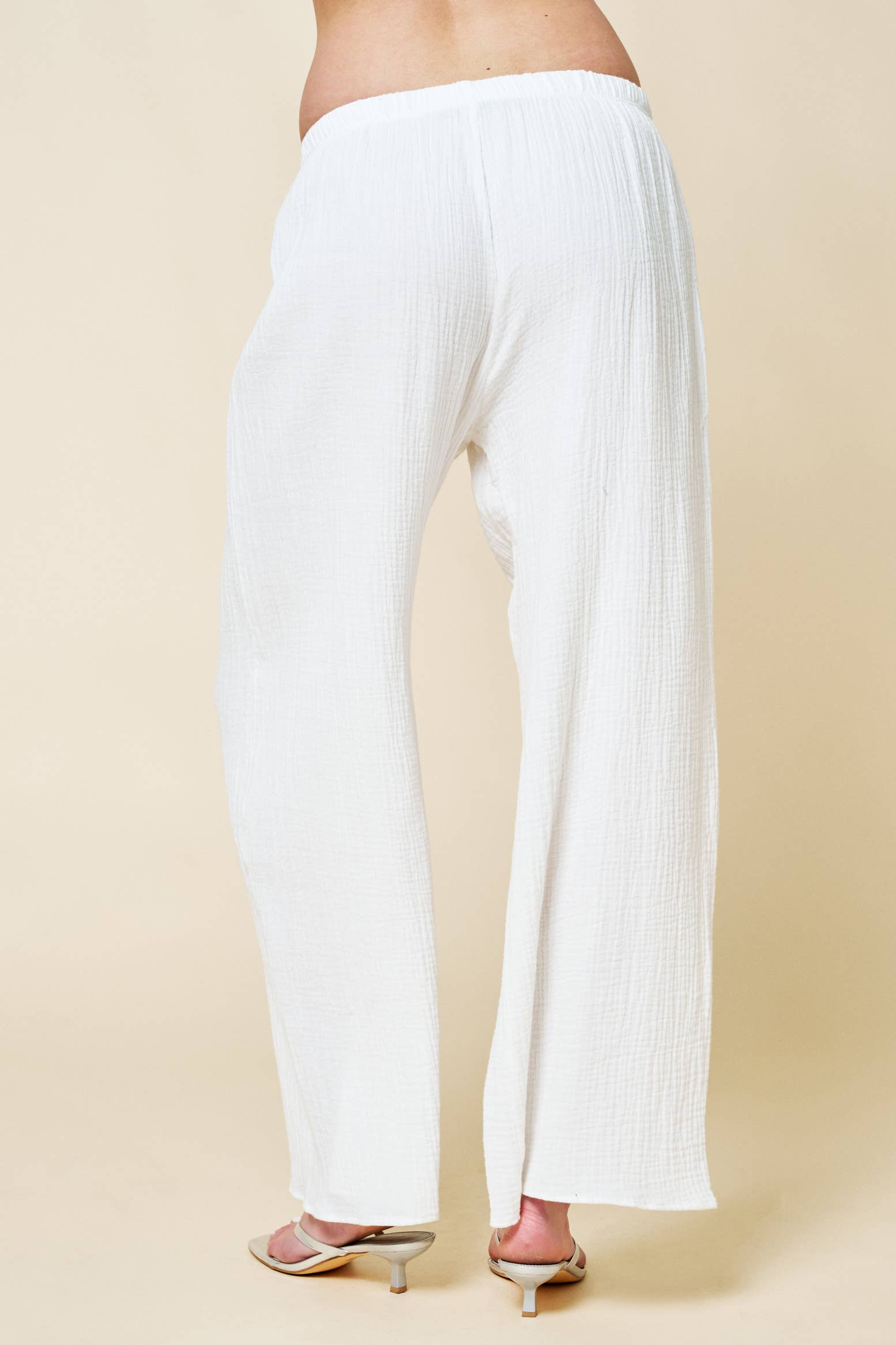 Strawberry Cloud Palazzo Pants – Pink & White 🍓