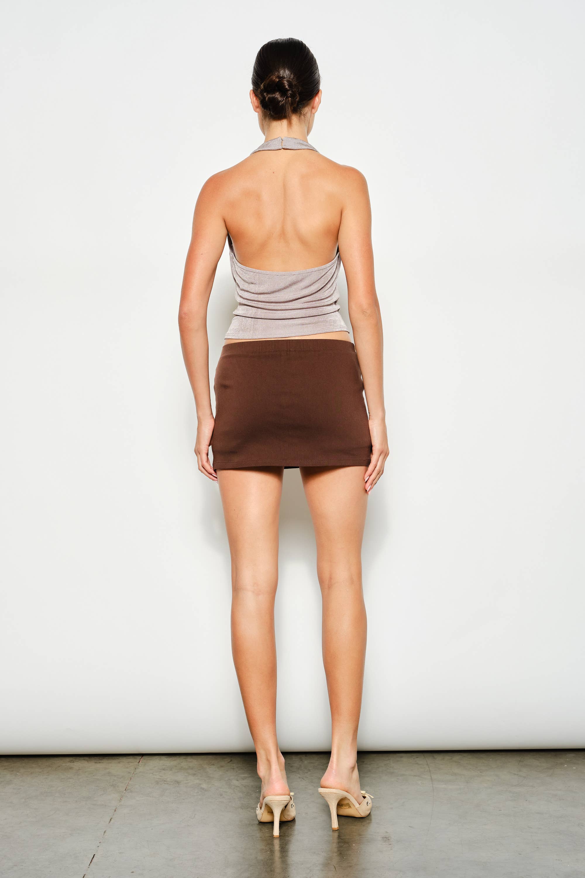 JIN BUTTON HALTER TOP
