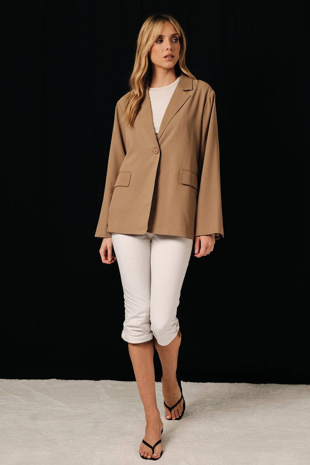 STRIPE LINNED BLAZER