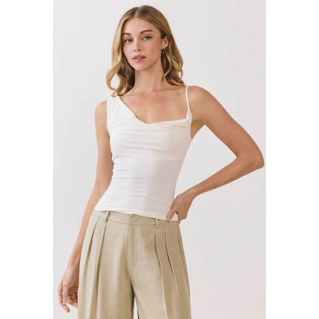 Asymmetrical Drape Knit Top