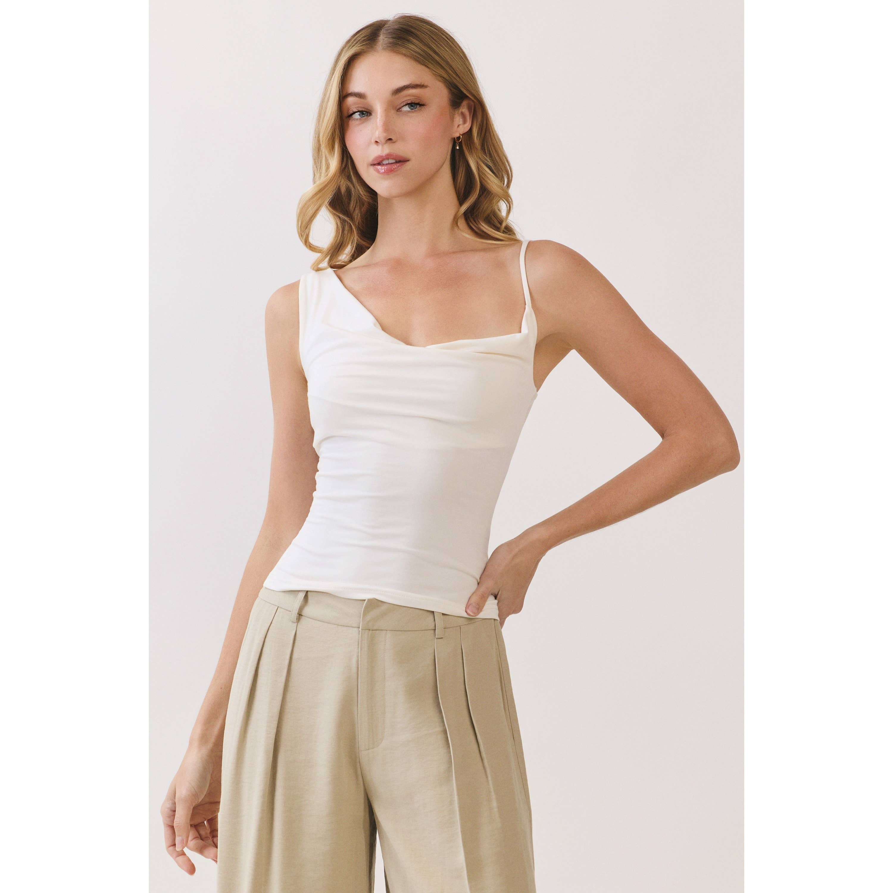 Asymmetrical Drape Knit Top