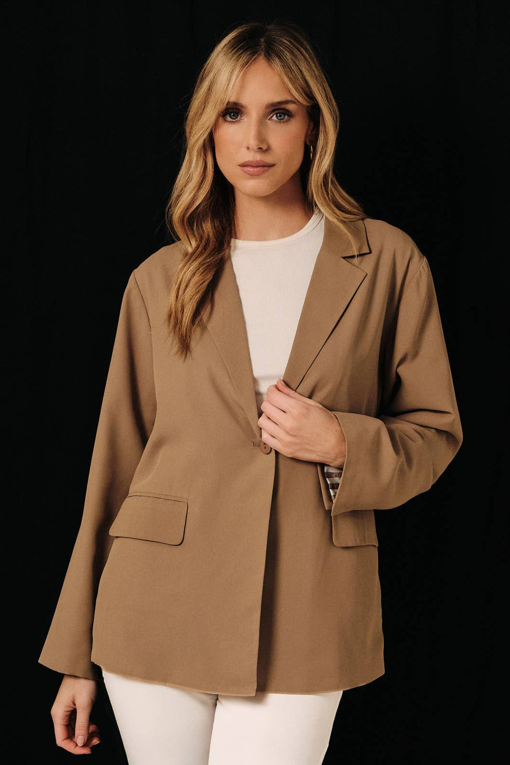 STRIPE LINNED BLAZER