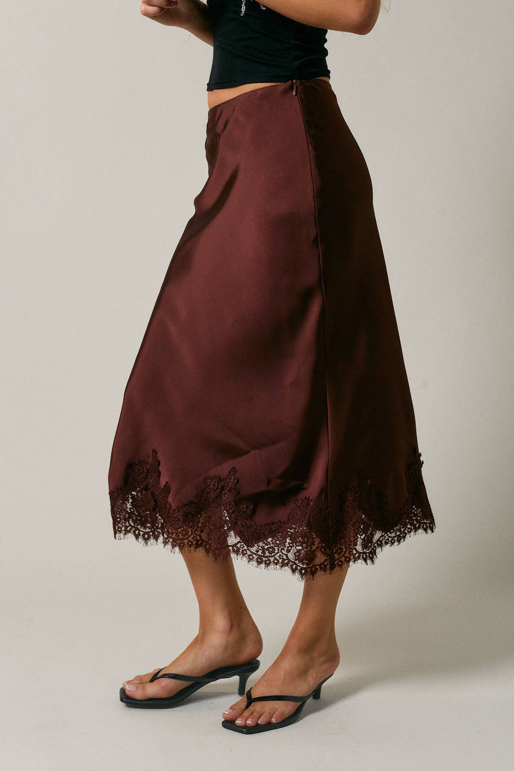 Pink Satin Skirt
