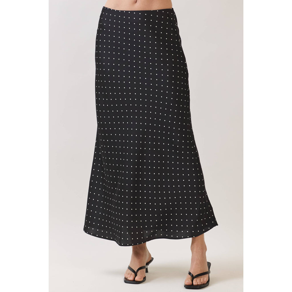 Mini Polka Dot Satin Skirt