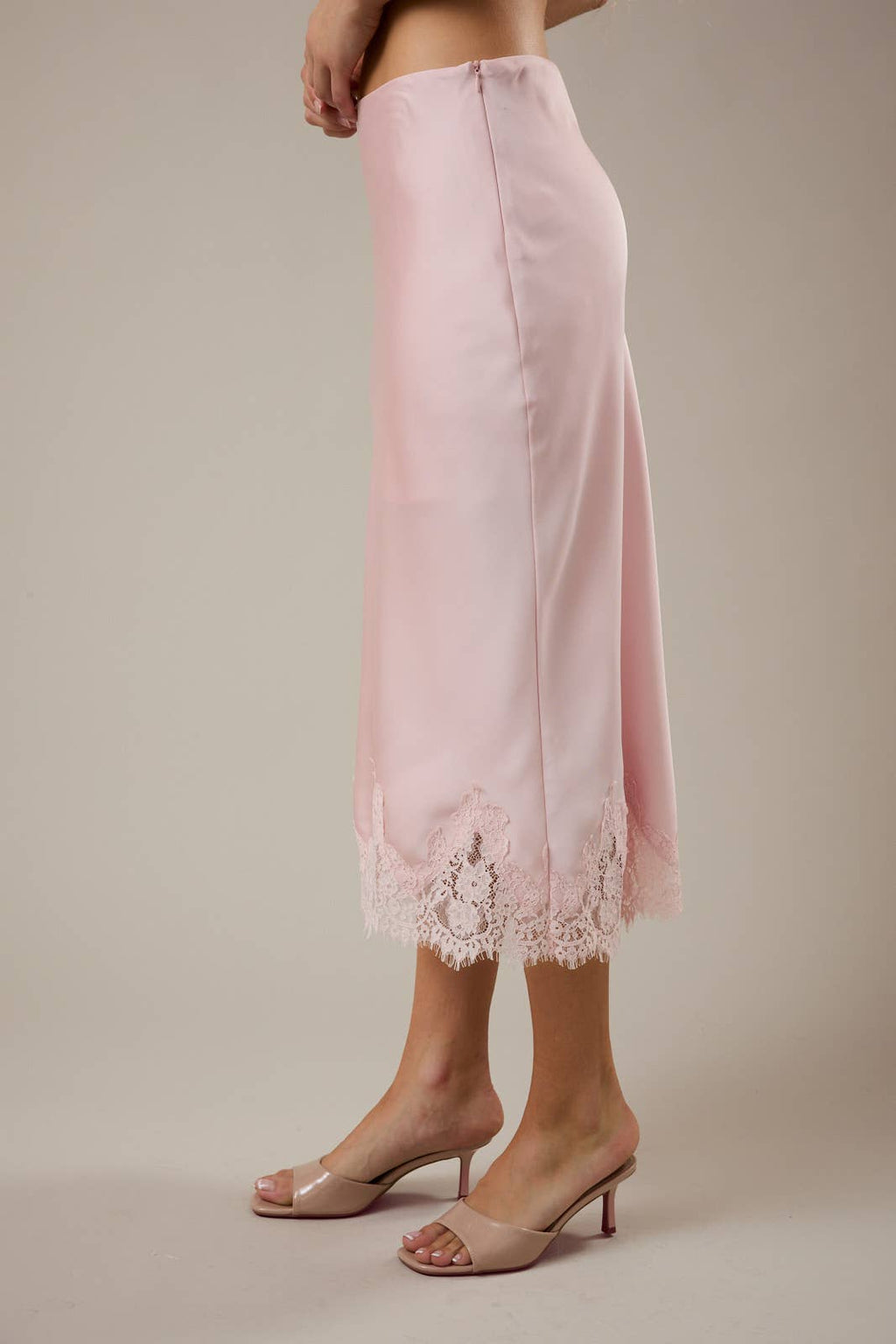 Pink Satin Skirt