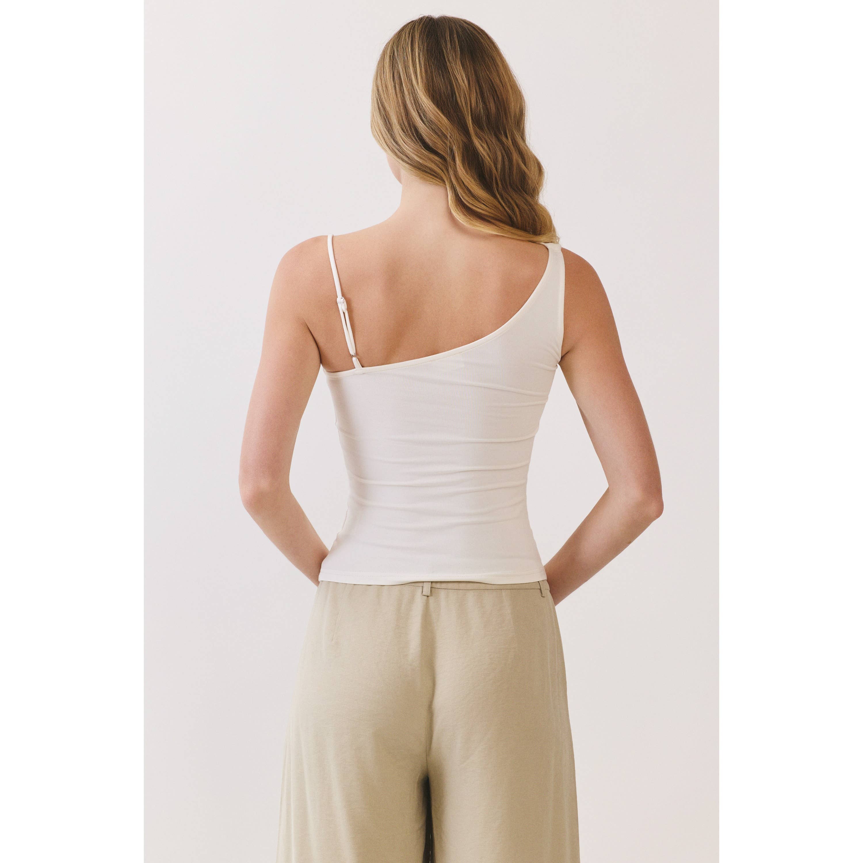 Asymmetrical Drape Knit Top
