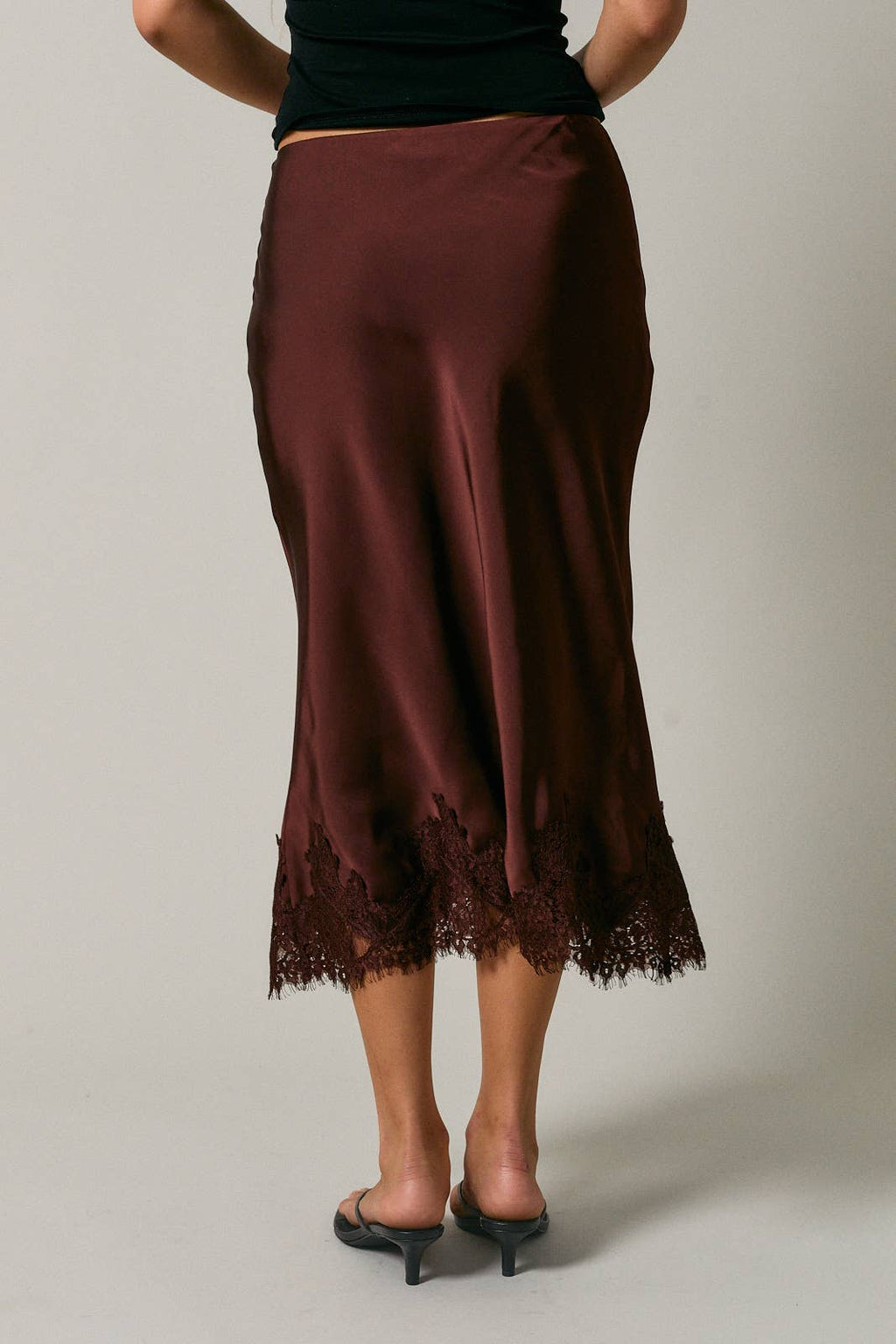 Pink Satin Skirt