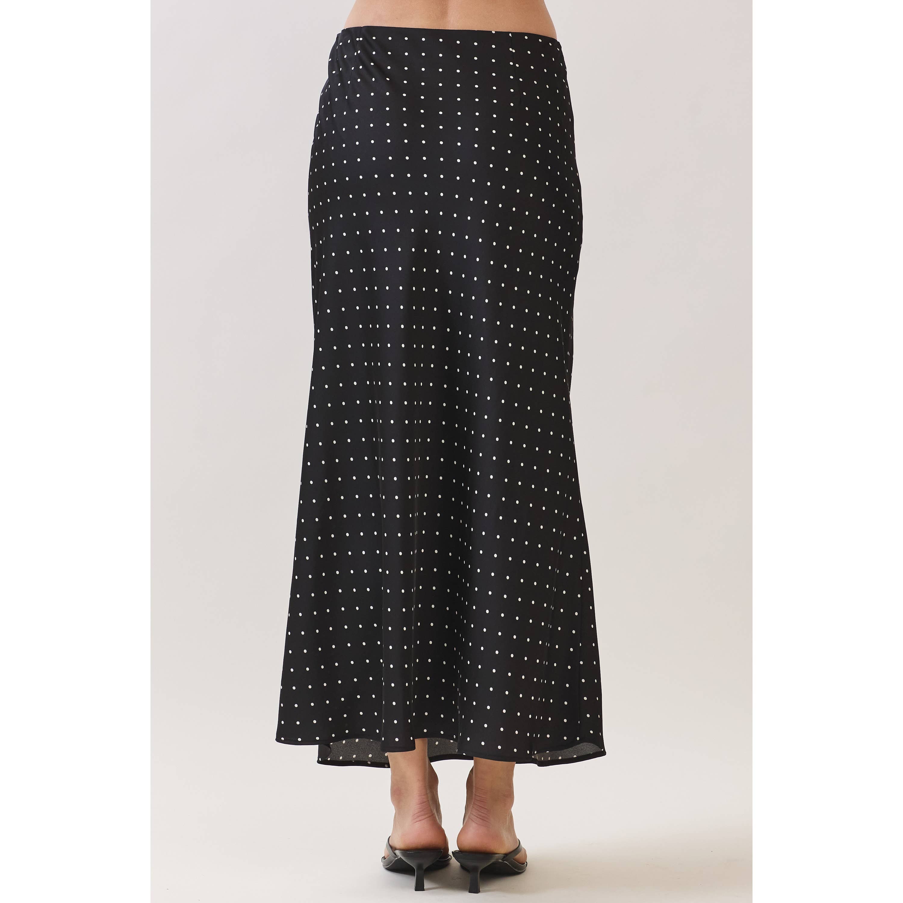 Mini Polka Dot Satin Skirt