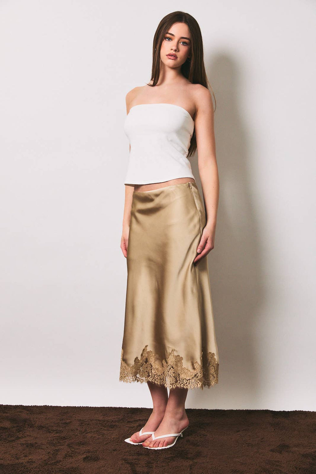 Pink Satin Skirt