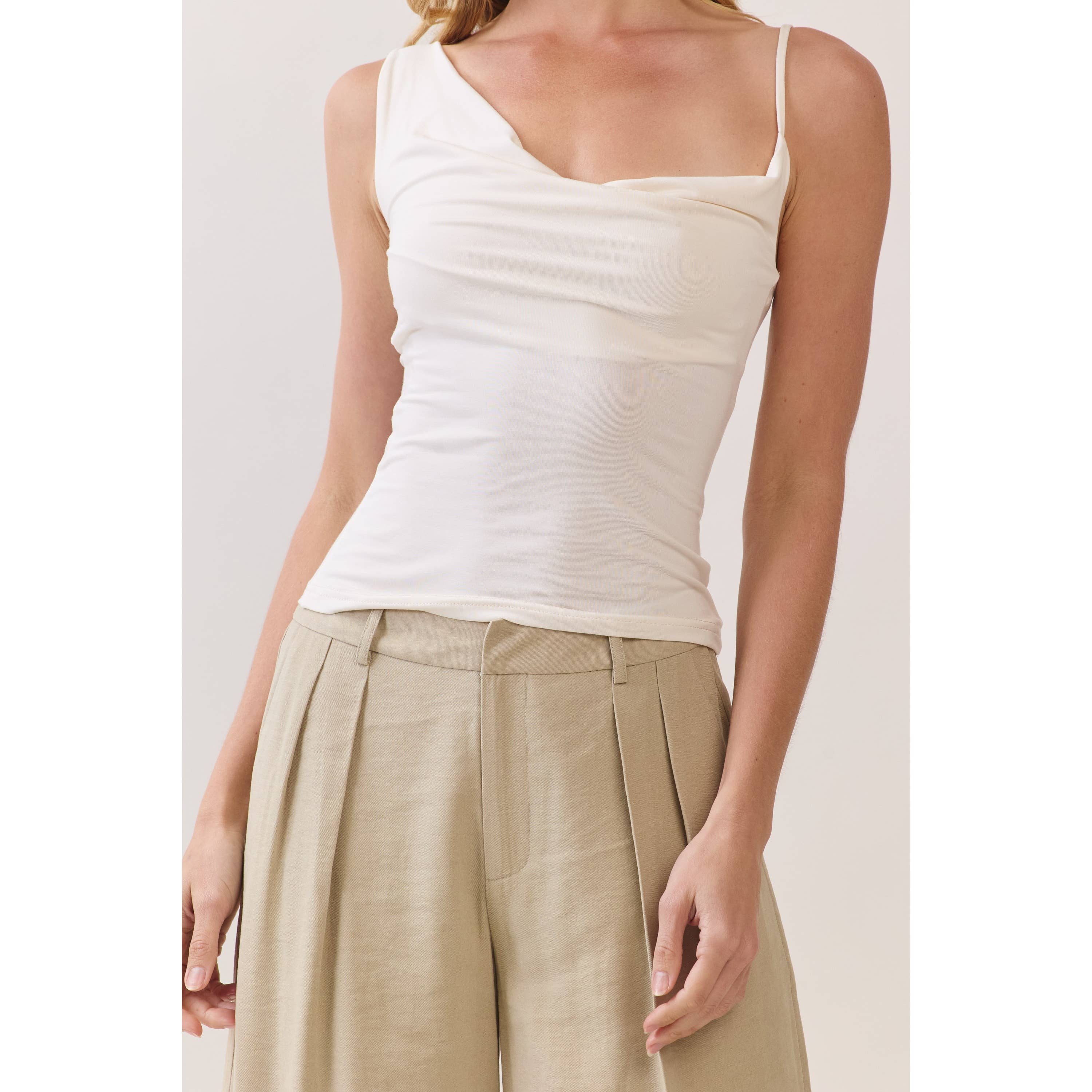 Asymmetrical Drape Knit Top